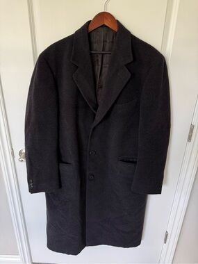 Ronaldus Shamask Vintage Wool Cashmere Long Coat Size 52